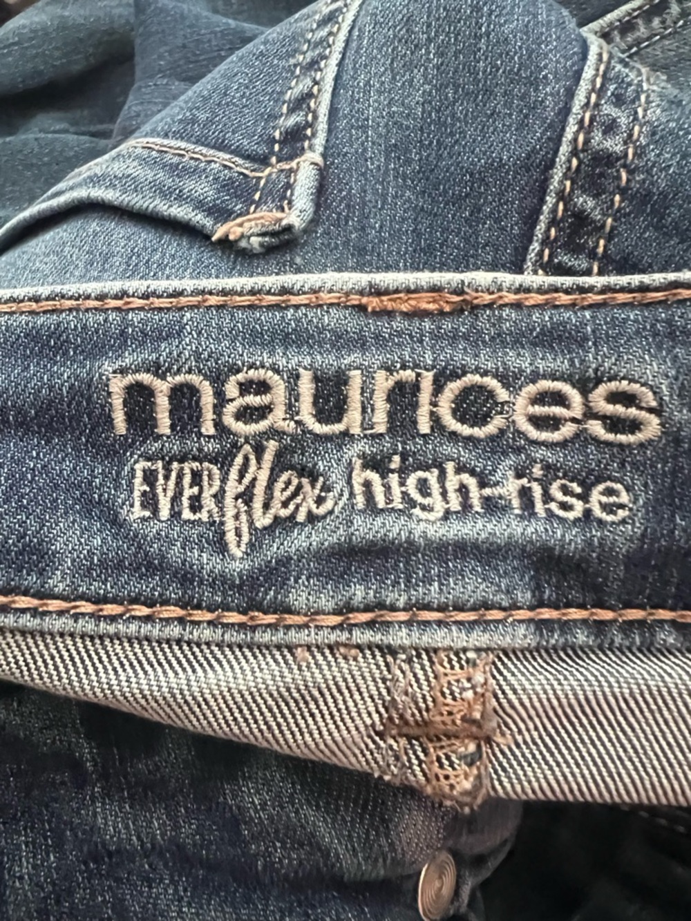 Maurices Womens Everflex High-Rise Jeans - Dark Blue